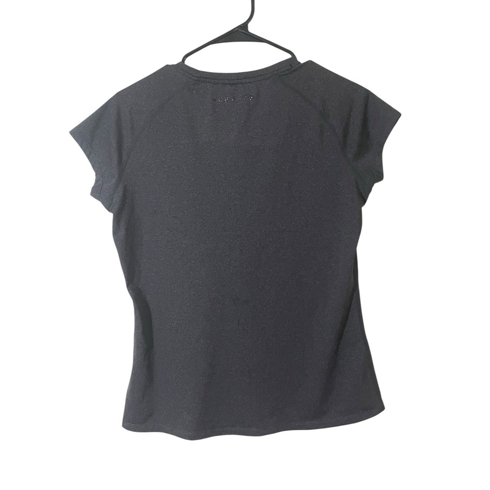 Aubrion Women's Small Charcoal Gray Cap Sleeve Tech Tshirt Outdoors Workout EUC - Picture 2 of 8